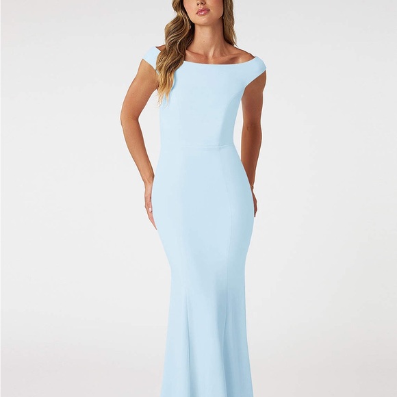 Azazie Nicolina - size A14
Dress Color: sky blue - Picture 8 of 9
